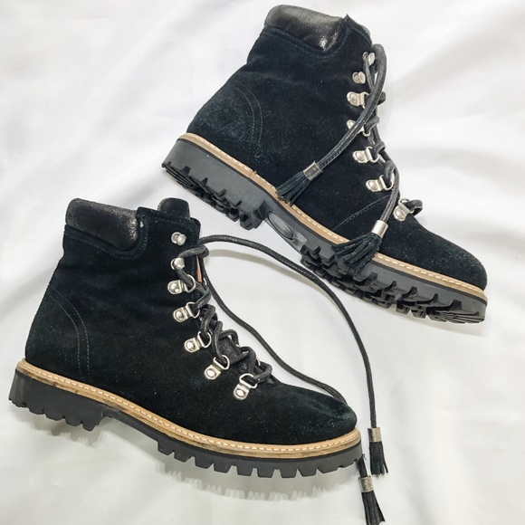Coconuts by Matisse Shoes - Coconuts by Matisse Black Fringe Lace Up Boots 8